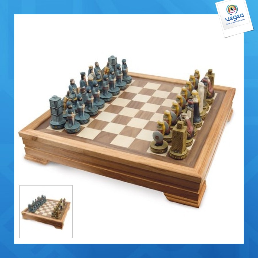 Jeux d'échecs de promoción artisanal peint à la main