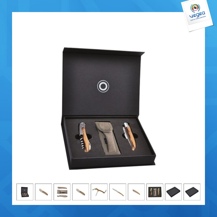 Juego de cuchillo y camarero de vino