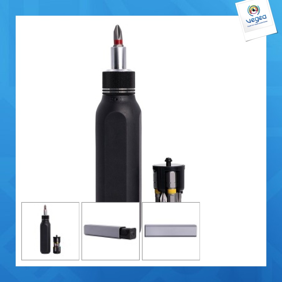 Juego de destornilladores con carraca y 8 puntas