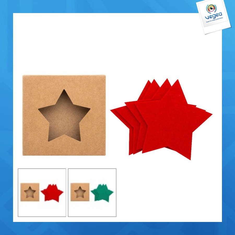 Juego de posavasos navideños en rpet Juego de posavasos navideños en rpet