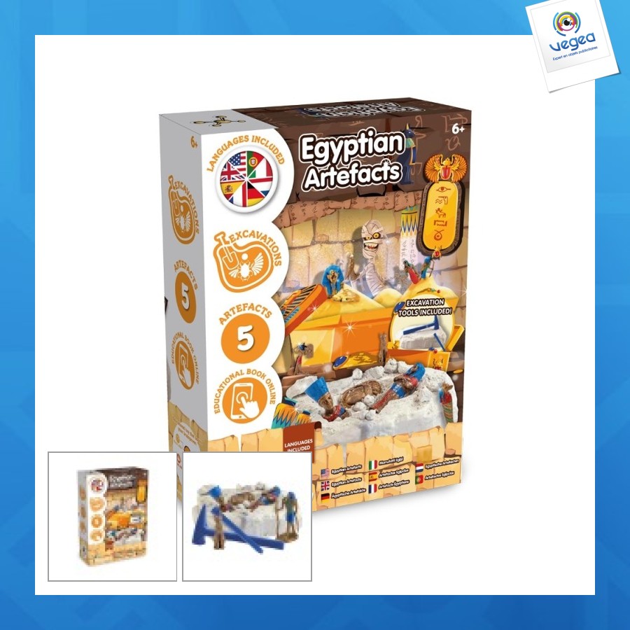 Kit de excavación del antiguo egipto i. juego educativo para niños