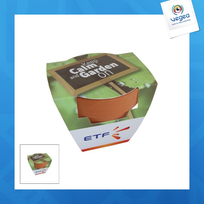 Kit de plantación de promoción de terracota 8cm