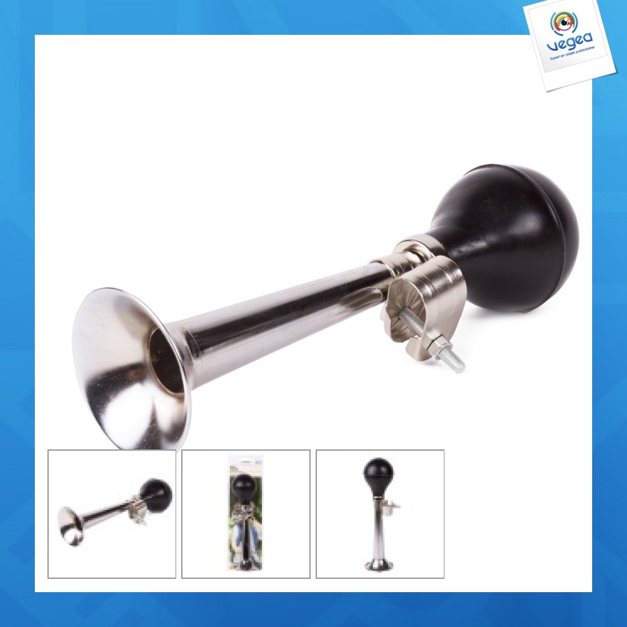 Klaxon de vélo personalizable 210mm chromé