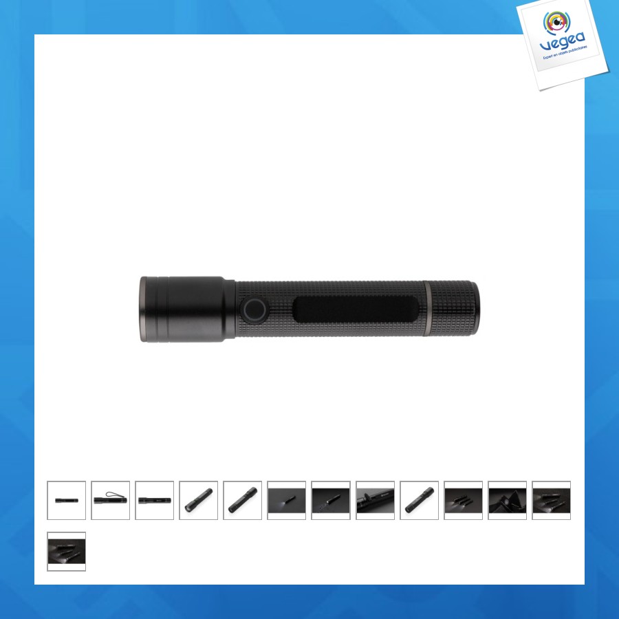 Linterna de promoción rcs gear x de aluminio recargable por usb de 3 w