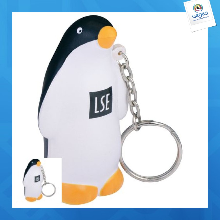 Llavero anti-stress pingüino