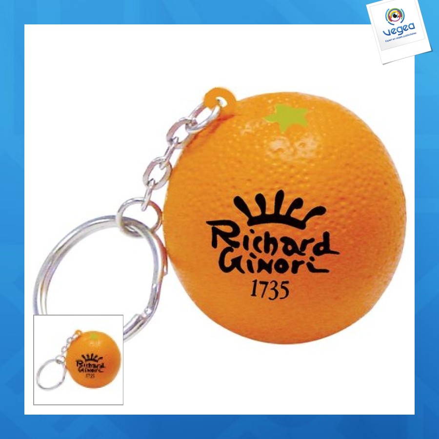 Llavero antiestrés naranja