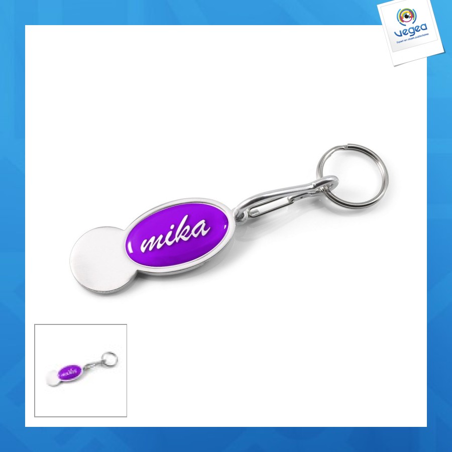 Llavero ovalado de aluminio rukc12 - logo puht doming
