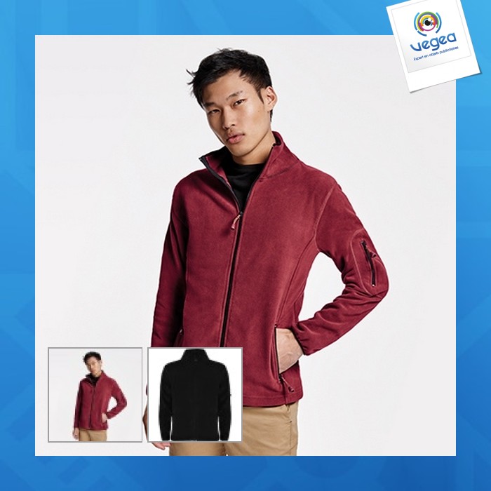 Luciane - chaqueta polar de promoción para deportes, cuello alto y mangas largas con ribetes en contraste