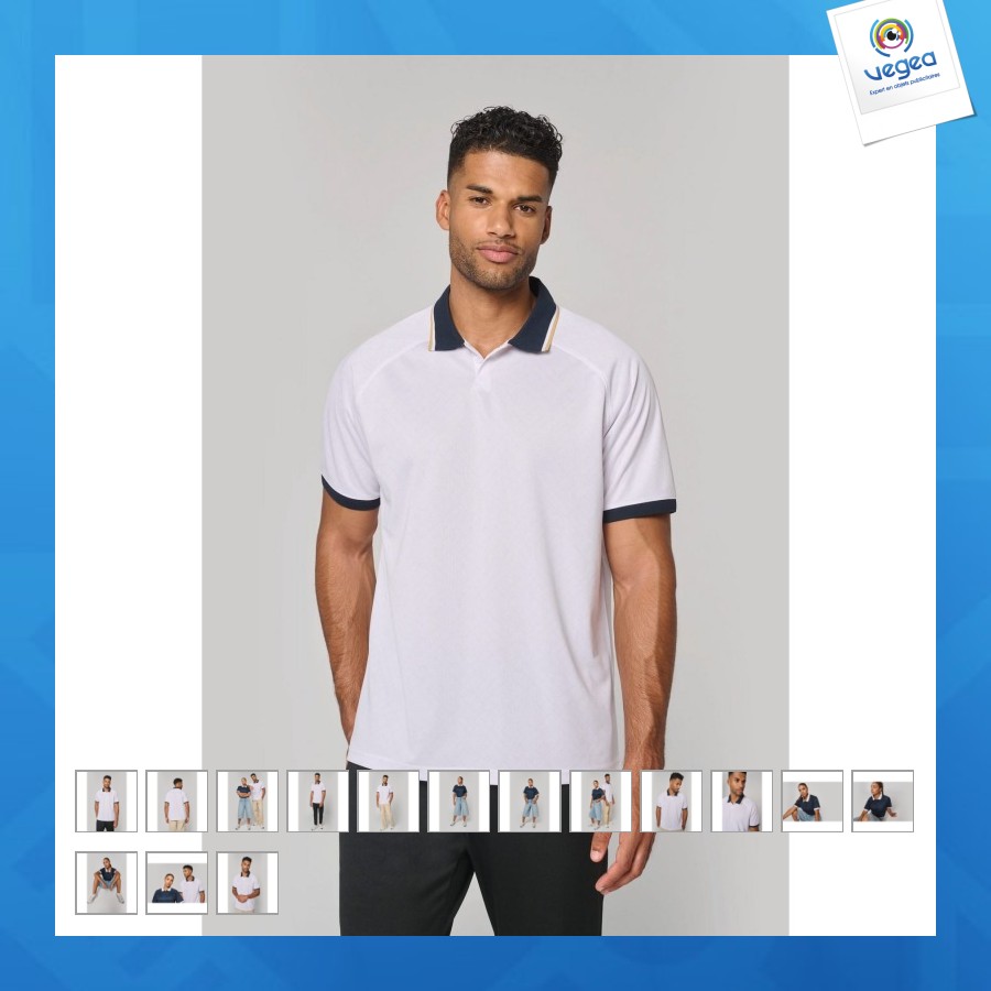 Maillot lifestyle à col polo personalizable unisexe