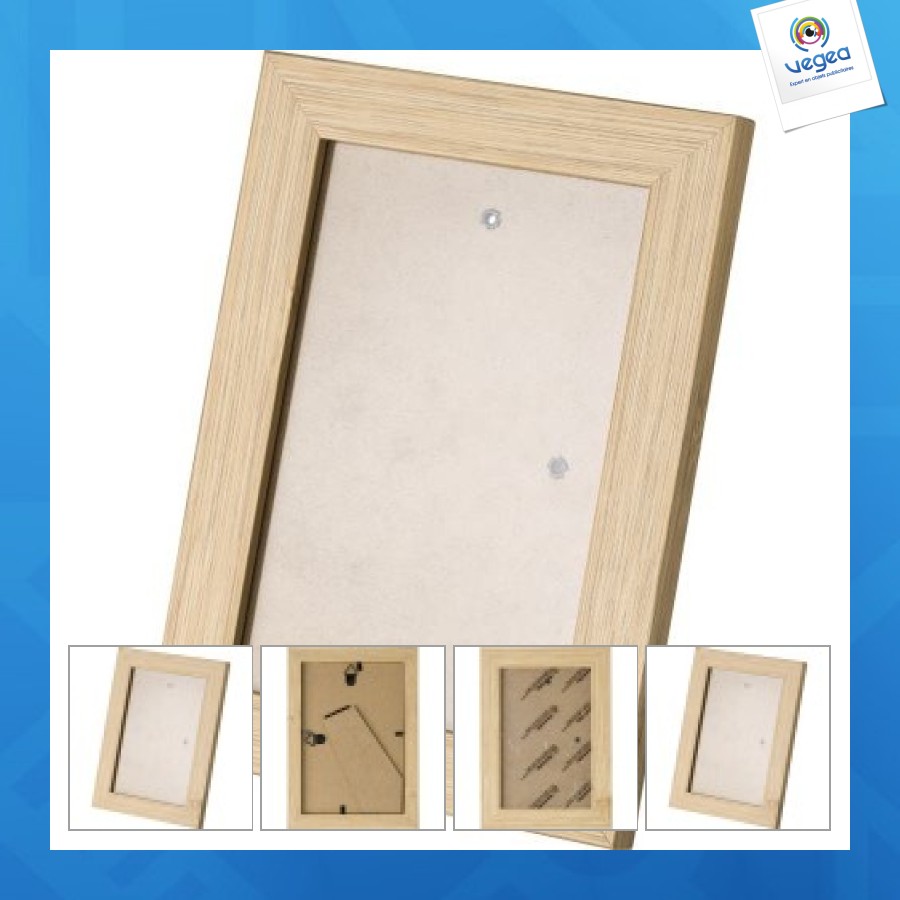 Marco de fotos personalizable de bambú lawson