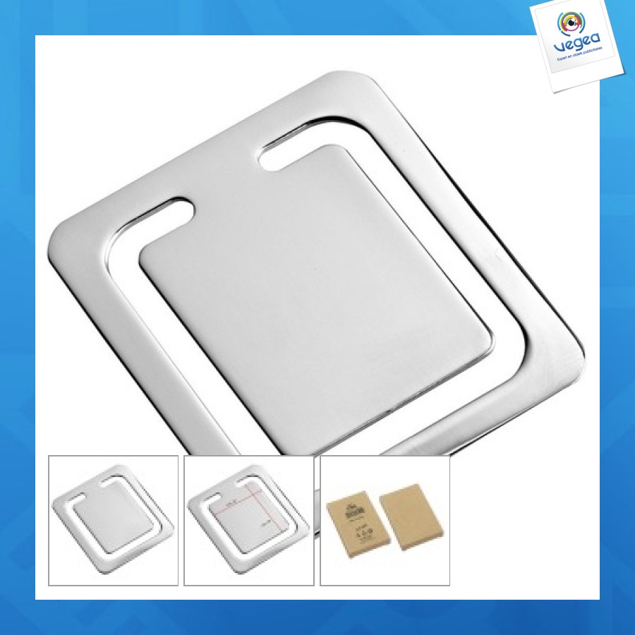 Marque page de promoción carré 38x43mm - boîte éco