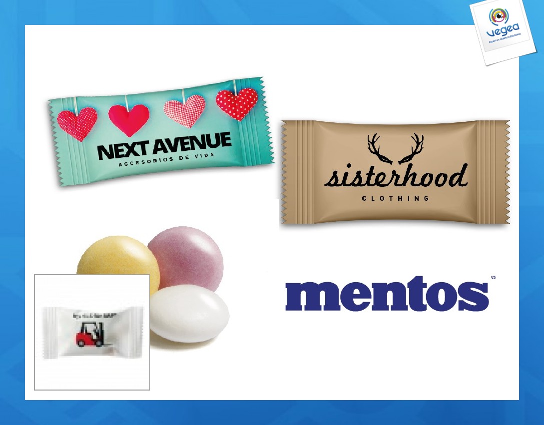 Mentos de caramelo en una bolsa