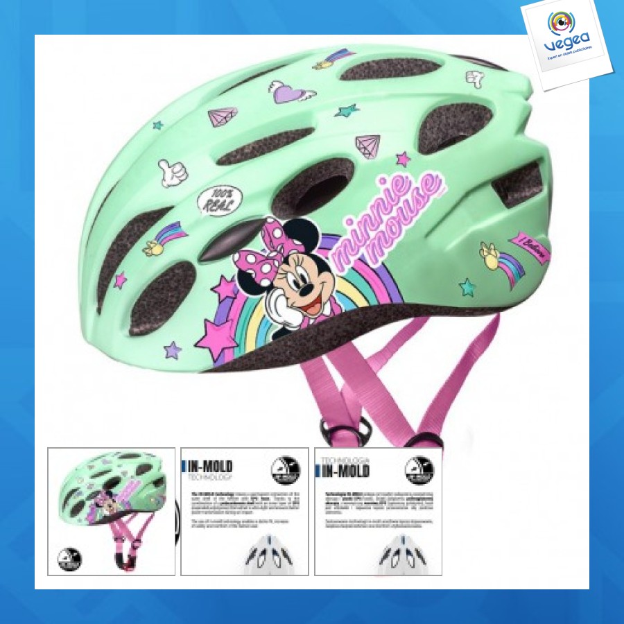 Mickey casque de vélo de promoción souris in-mold minnie menthe