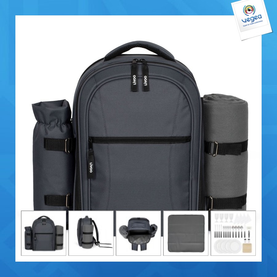Mochila de picnic personalizable para 4 personas