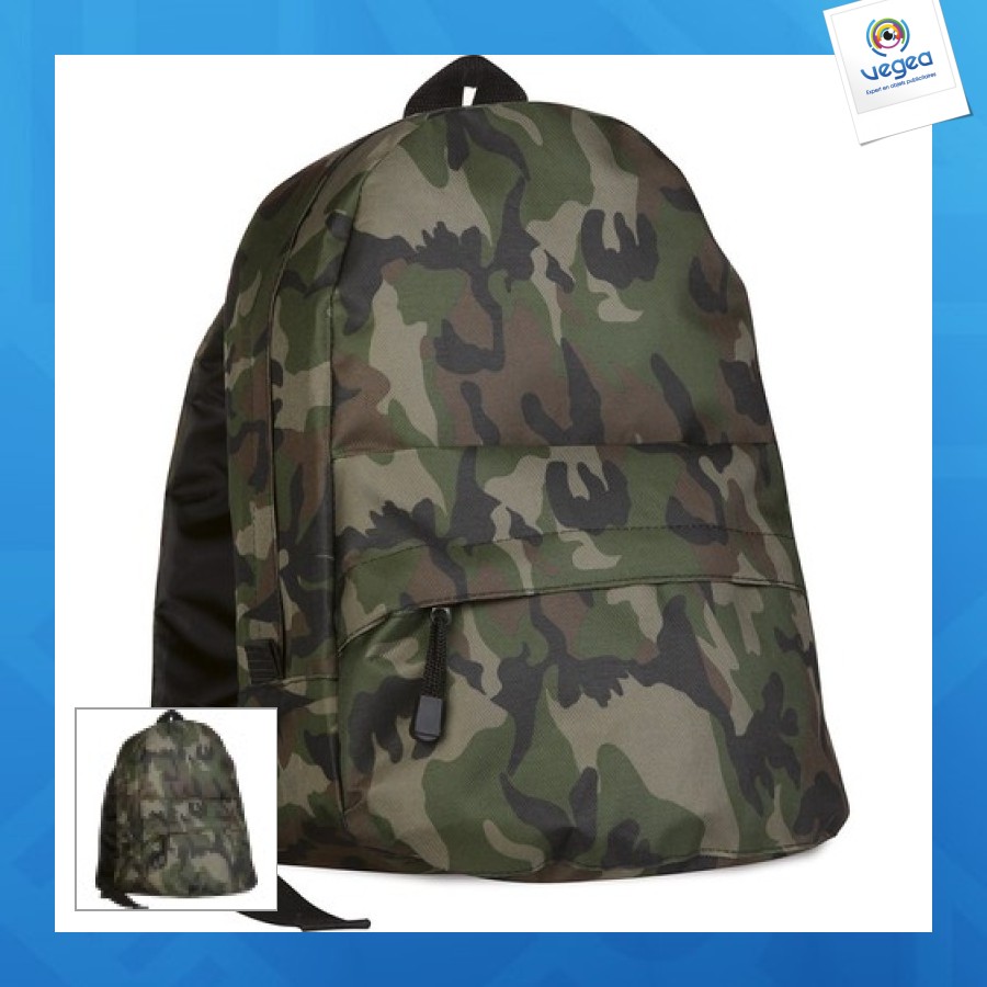 Mochila personalizable de camuflaje urbano en poliéster 600d
