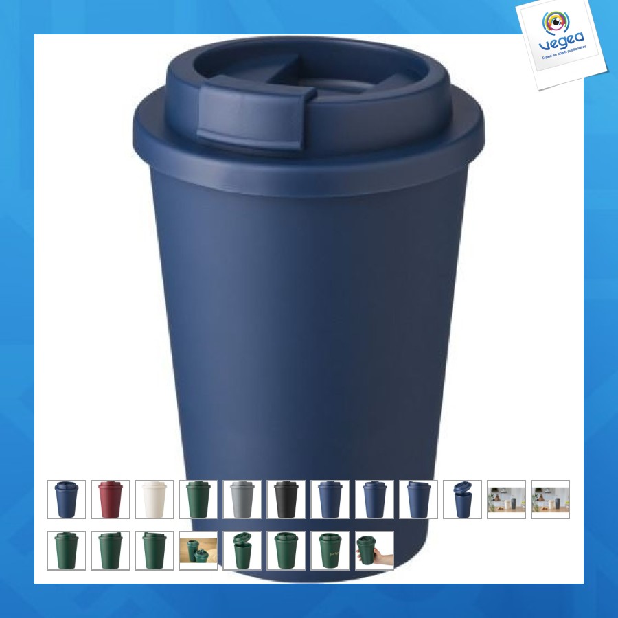 Mug de promoción double paroi en plastique pp gabriela