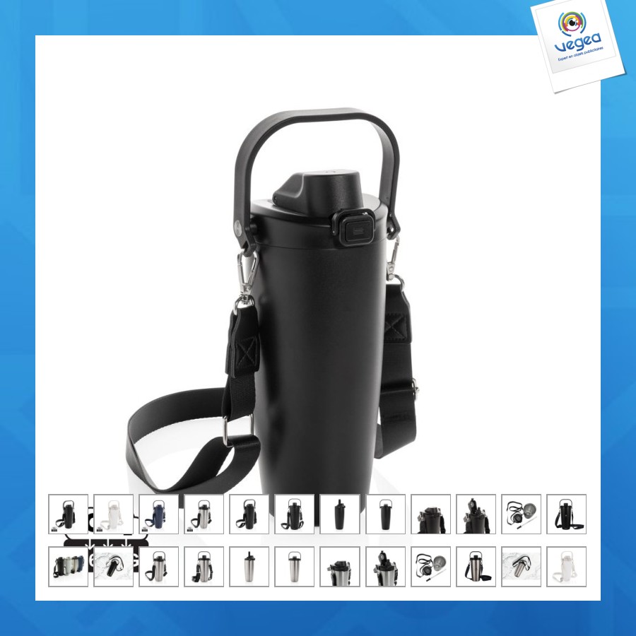 Mug en acier rcs avec bandoulière 60cl