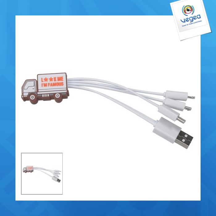 Multicable usb personalizable pvc 2d