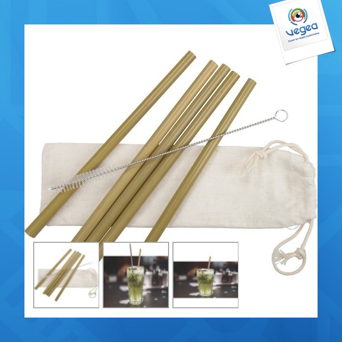 Paja personalizable de bambú