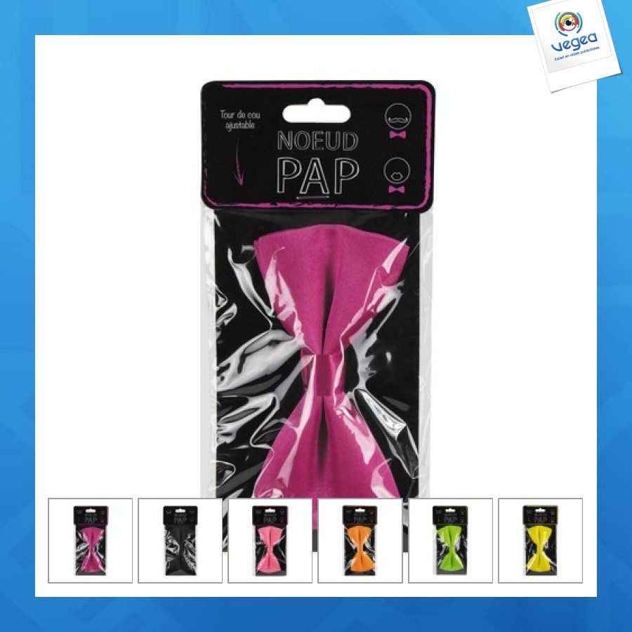 Pajarita personalizable naranja fluorescente