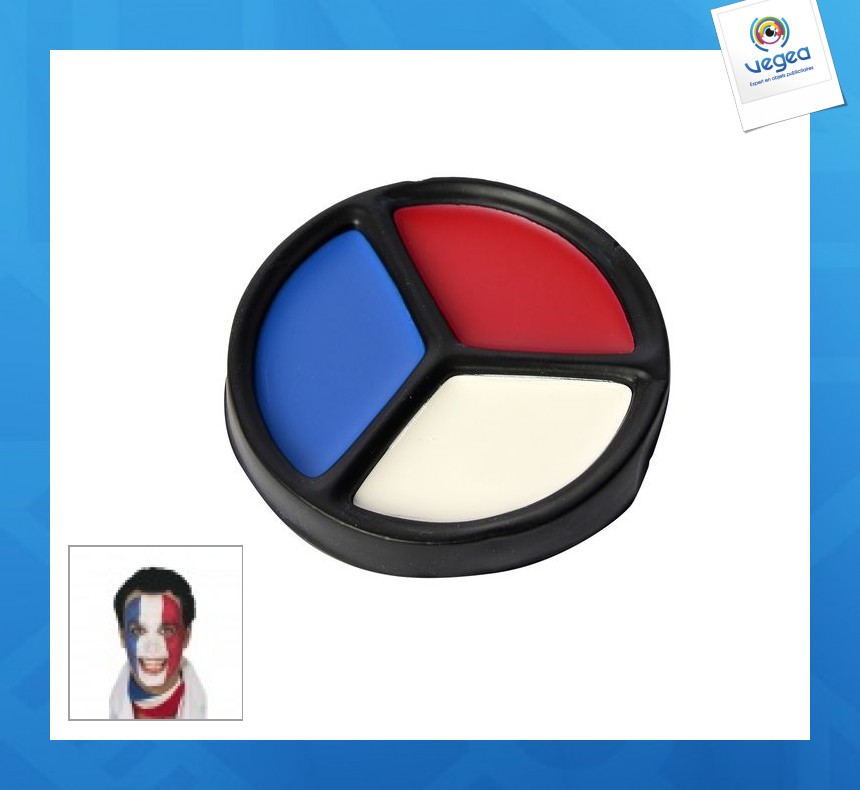 Paleta de maquillaje tricolor francia