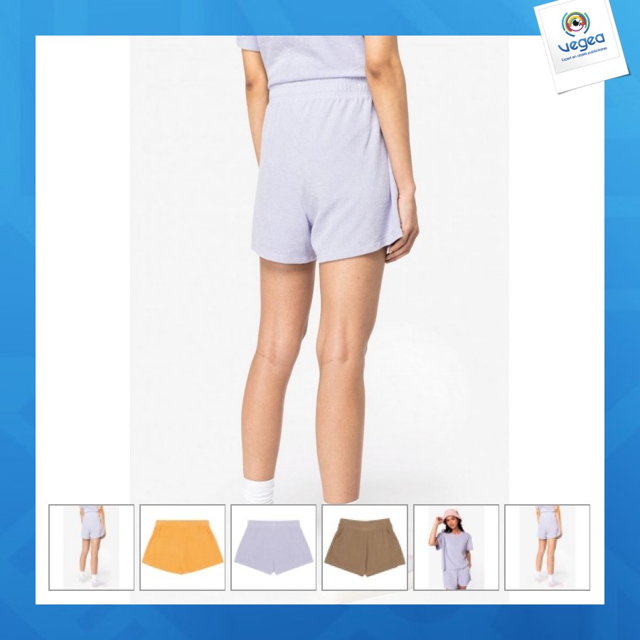 Pantalones cortos de rizo para mujer