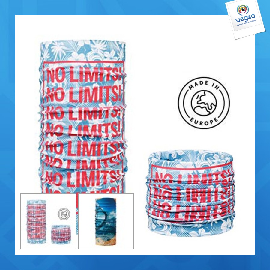 Pañuelo multiusos cuatricolor de rpet fabricado en europa