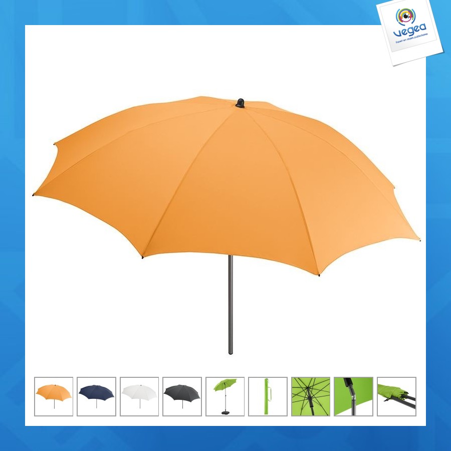 Parasol de promoción diamètre 180cm poids 2000 gr, 127 cm longueur fermée