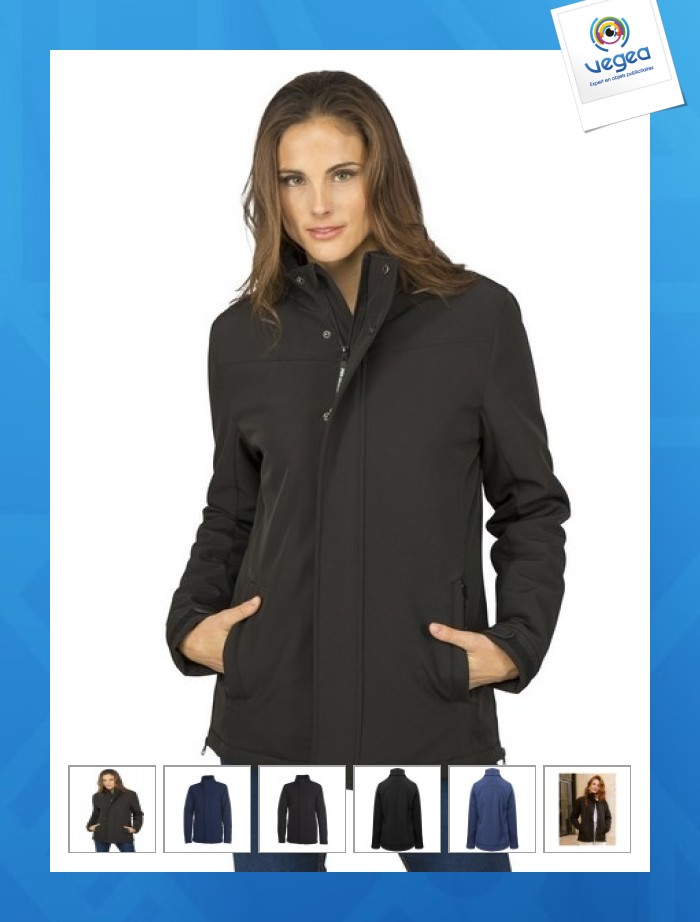 Parka personalizable softshell femme