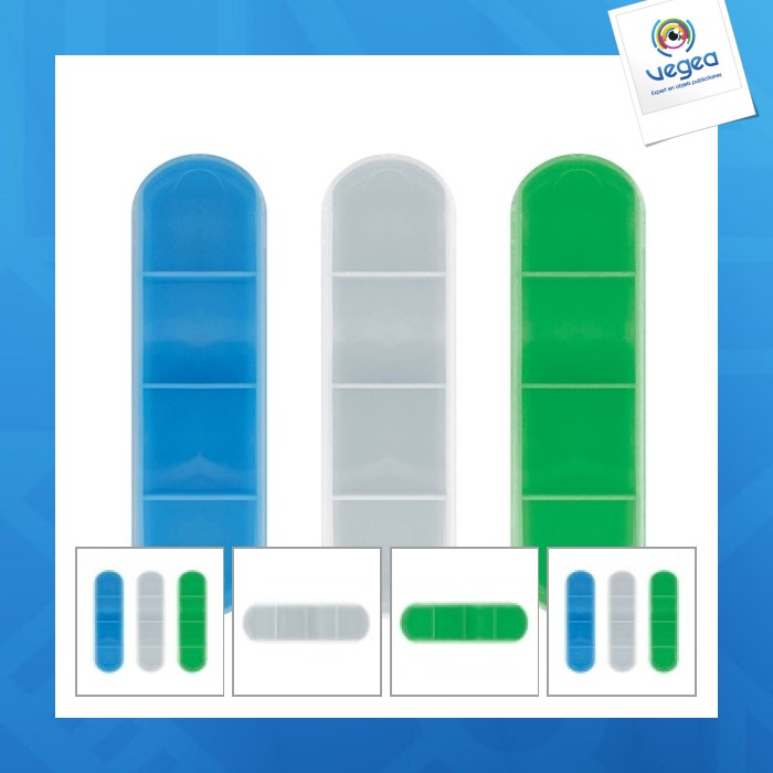 Pastillero de promoción diario con tapa corrediza