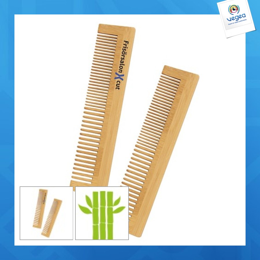 Peine personalizable de bambú