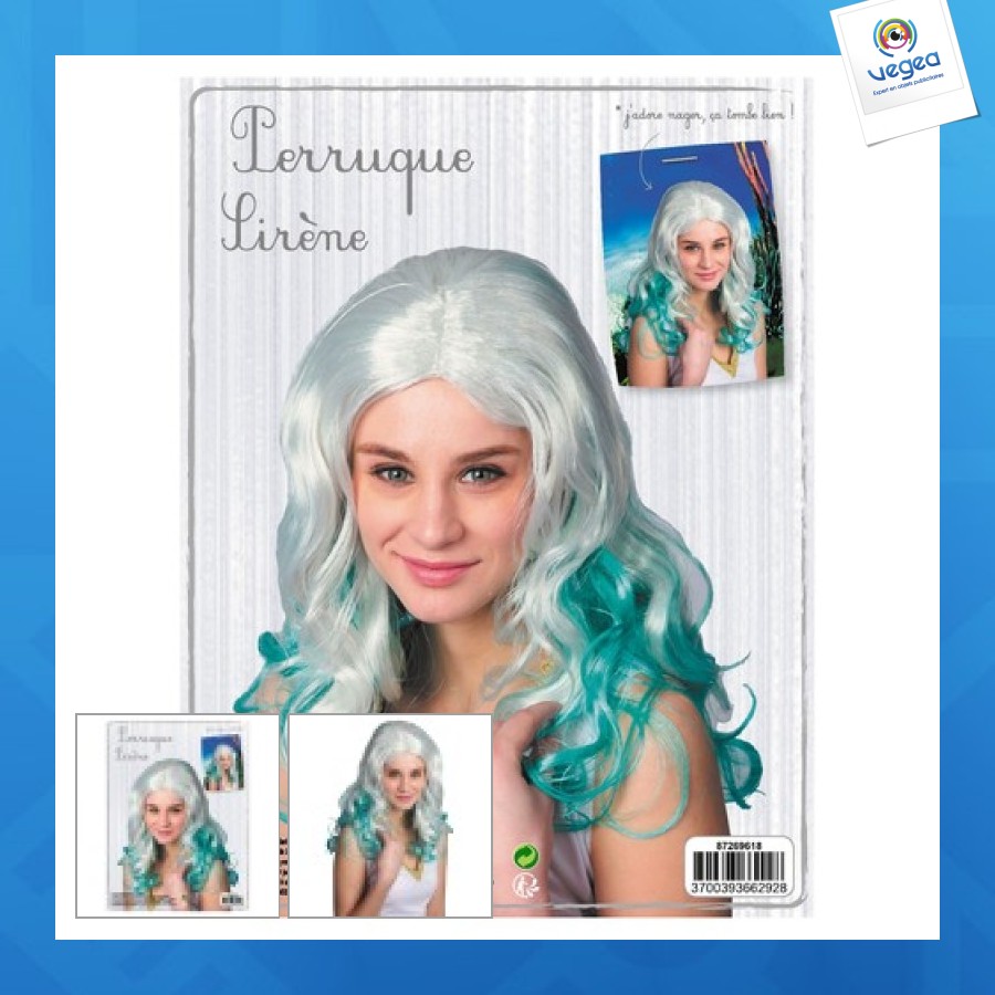 Peluca de promoción de sirena