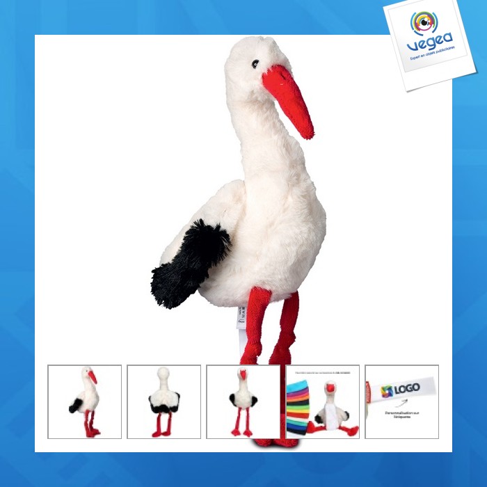 Peluche de cigüeña.