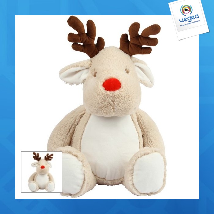 Peluche de reno con cremallera - murmullos