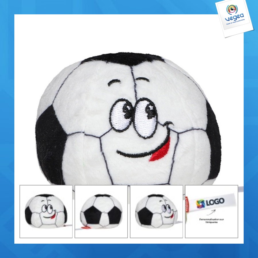 Peluche personalizable ballon de foot mbw