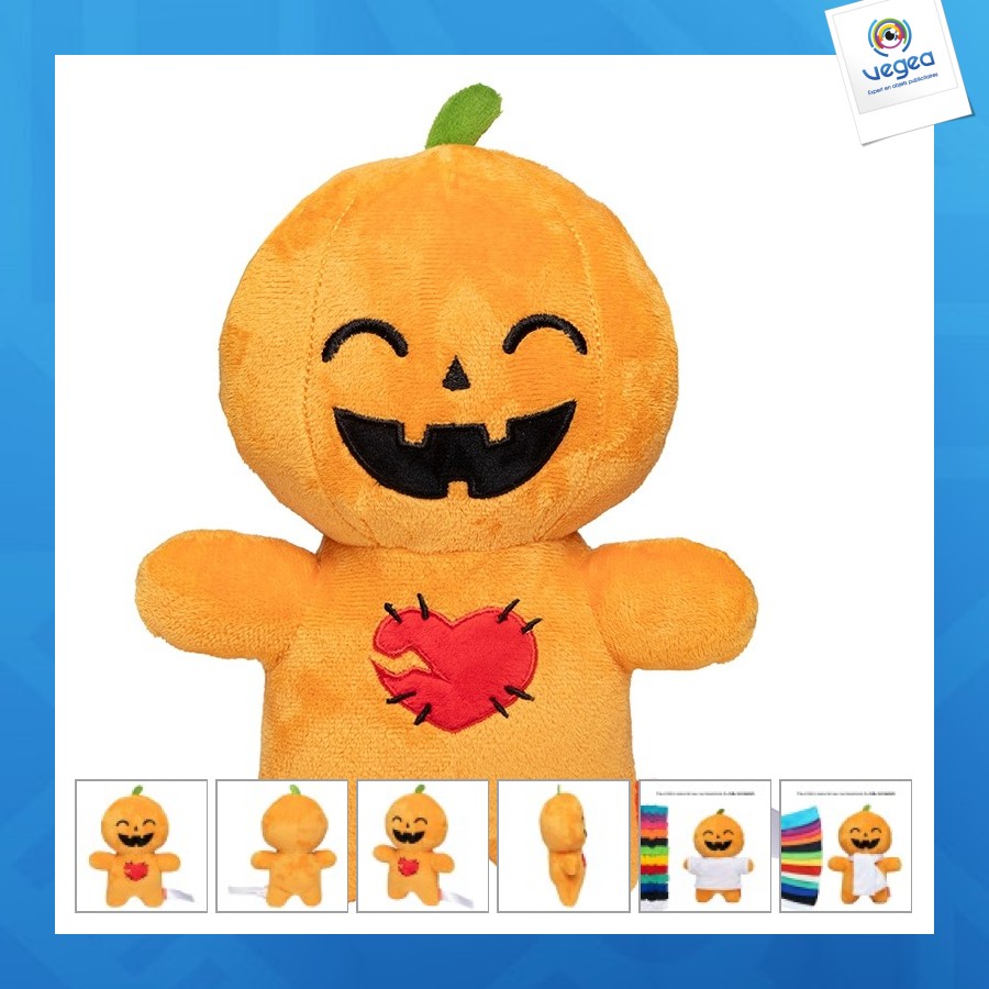Peluche personalizable citrouille
