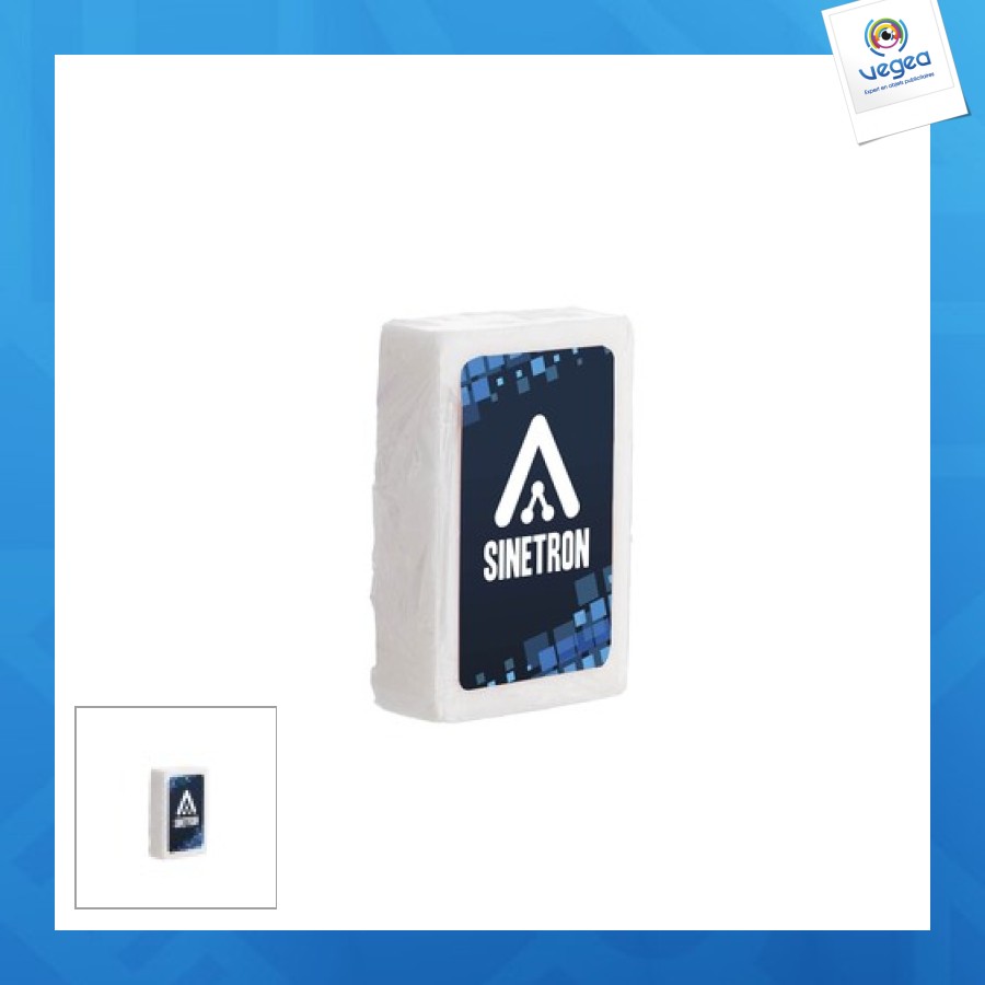 Pequeña barra de jabón de promoción bajo la película