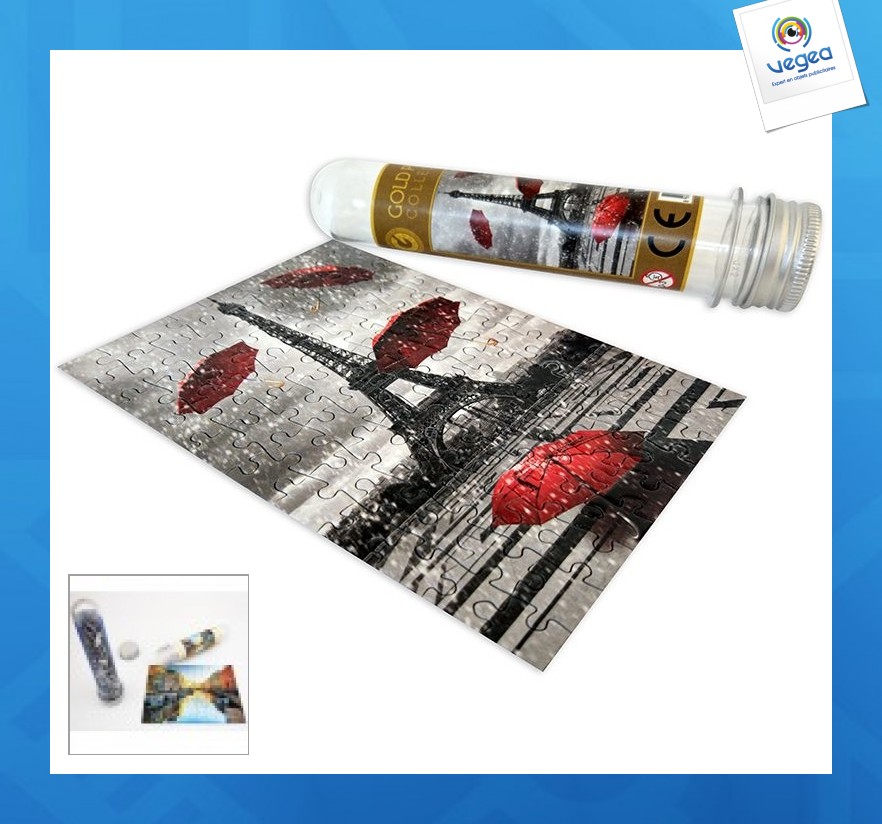 Pequeño rompecabezas de promoción en tubo de 10x14cm