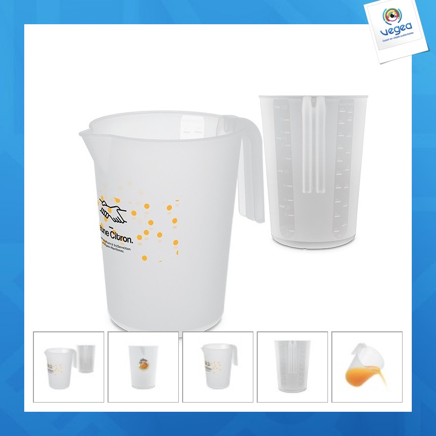 Pichet, pot, en polypropylene pp 110 cl ras bord