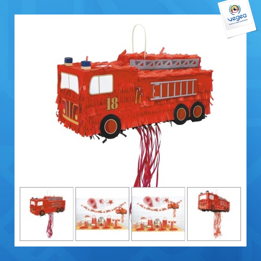 Piñata camión de bomberos