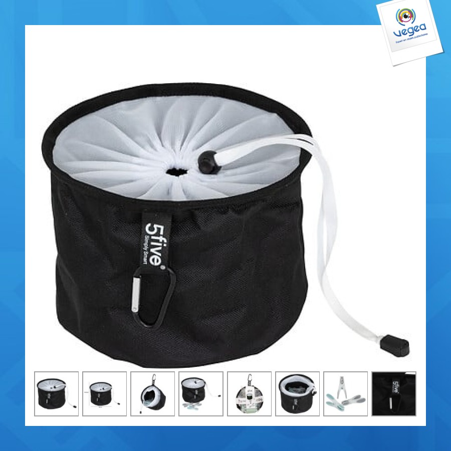 Pince linge x24 sac, noir