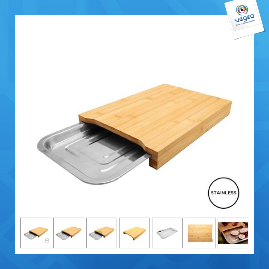 Planche à decouper en bambou avec bac 'lagos'