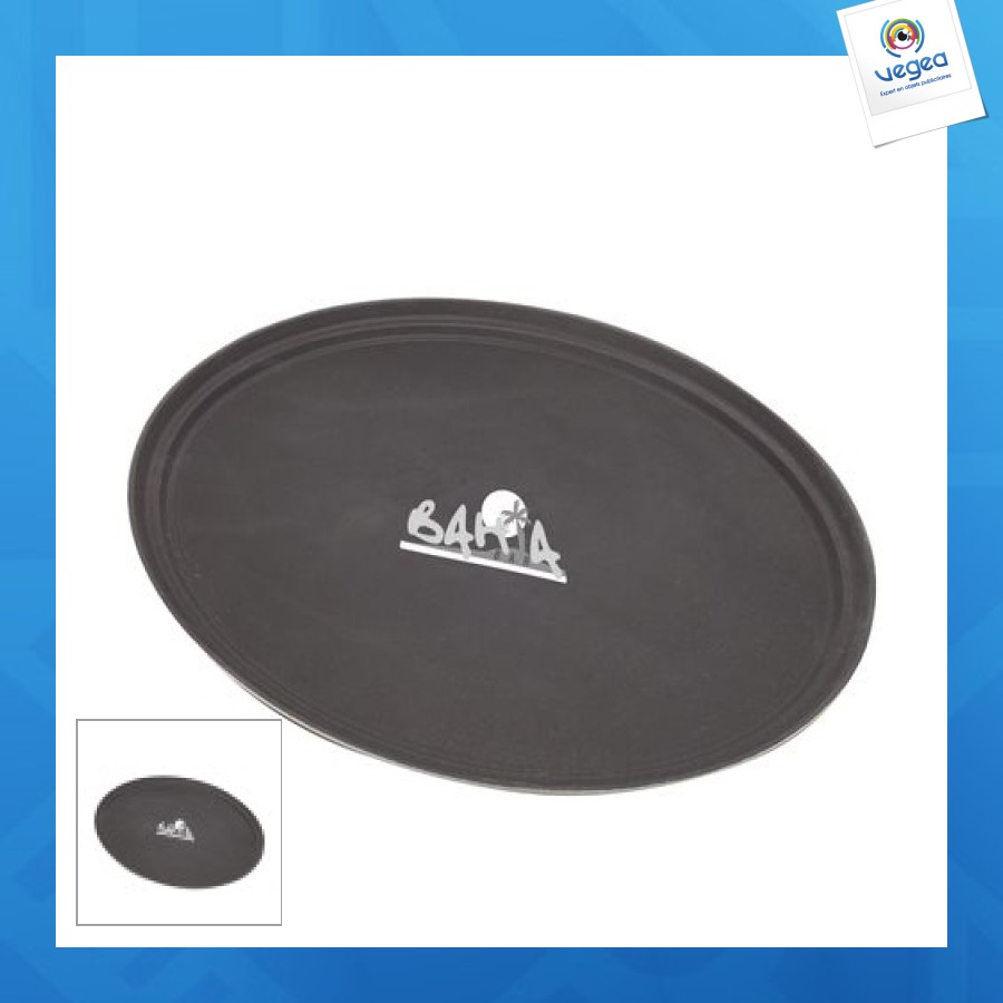 Plateau antidérapant personalizable ovale 68cm
