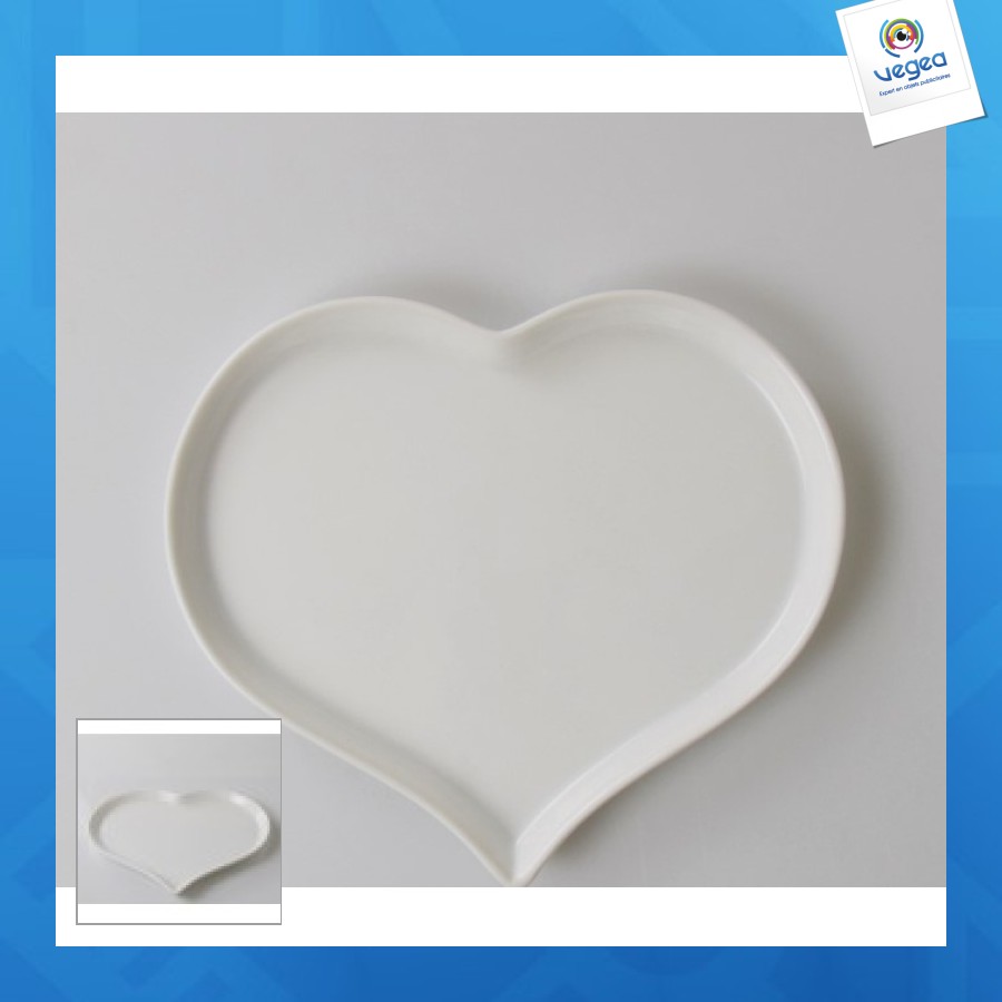 Plato en forma de corazón