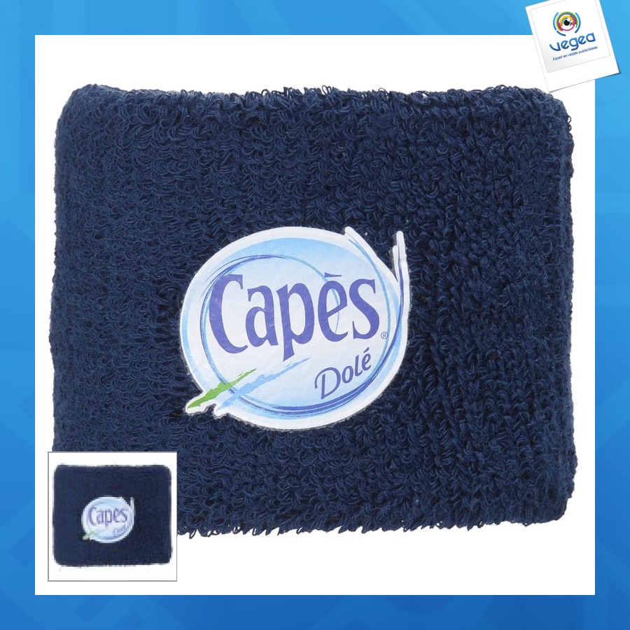 Poignet de tennis personalizable - poiten - logo transfert