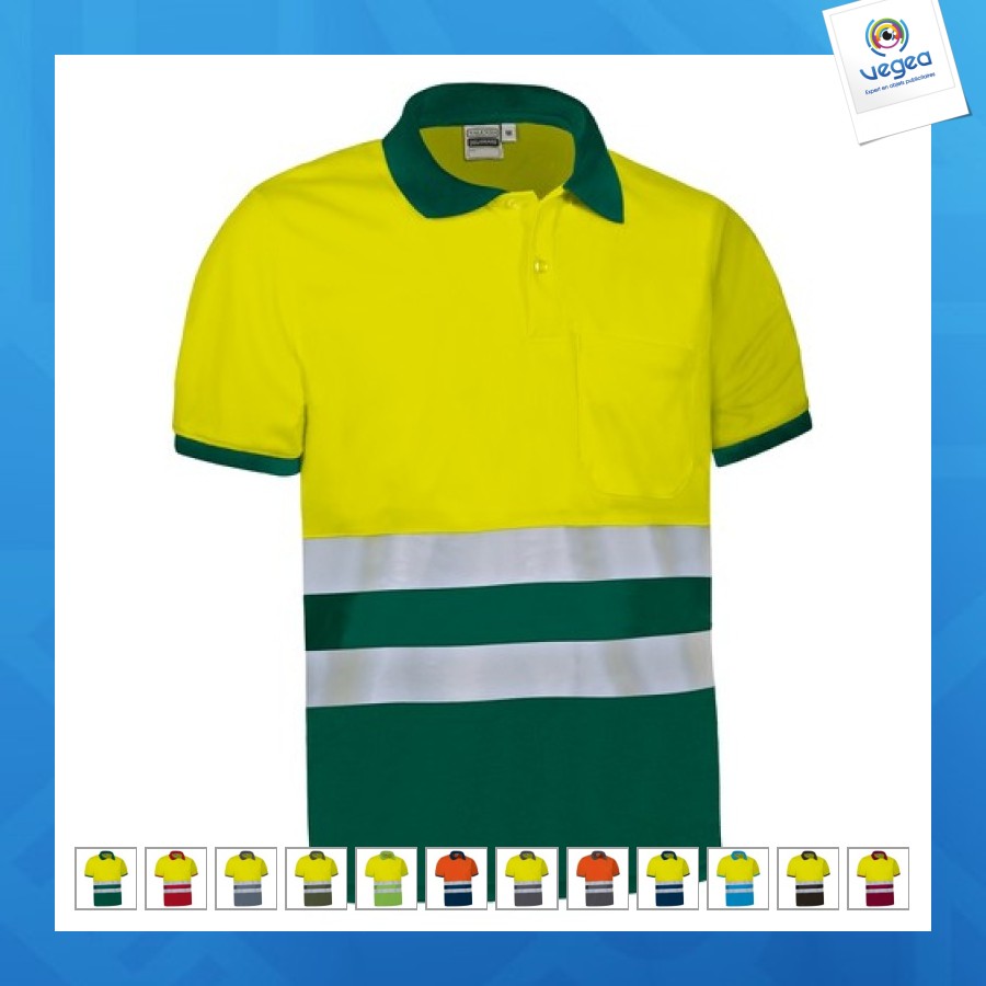 Polo de manga corta de alta visibilidad