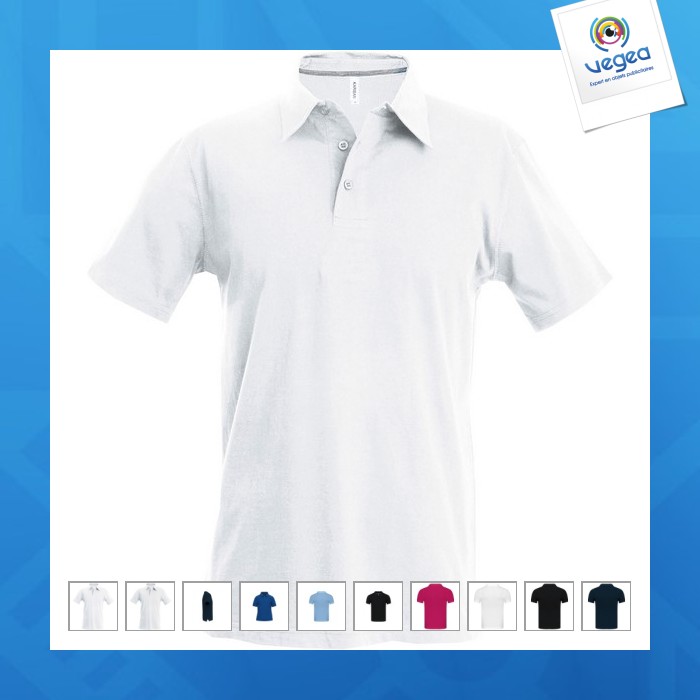 Polo de promoción manga corta niño - blanco