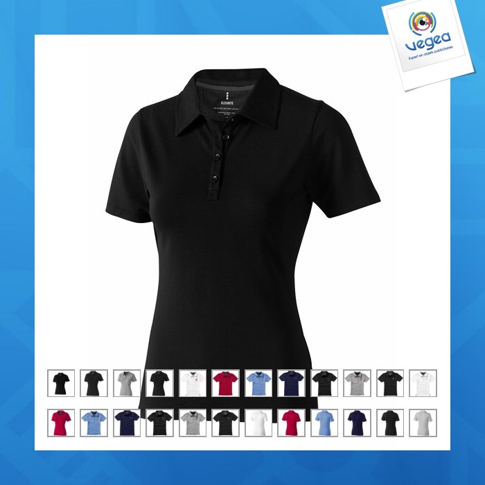 Polo elástico de mujer de manga corta makham