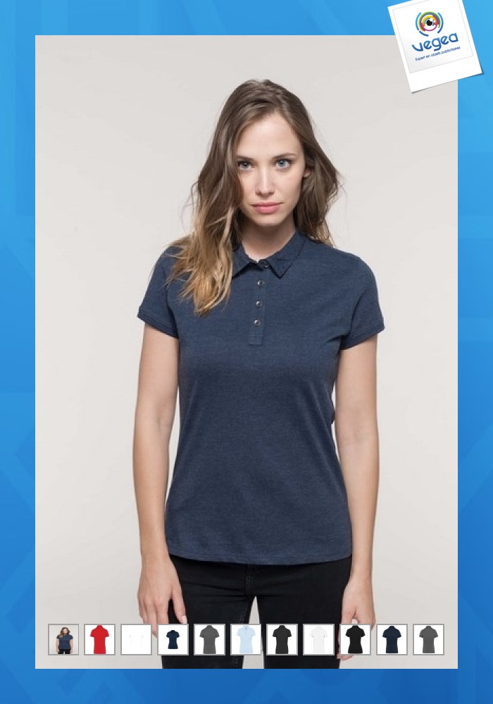 Polo jersey manga corta mujer - kariban
