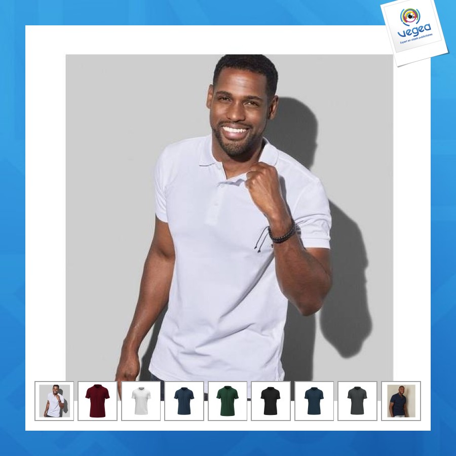 Polo manches courtes personalizable homme